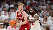 Indiana forward Luke Goode (10) looks to pass as Ohio State Buckeyes guard Evan Mahaffey (12) defends. Goode had a career-high 23 points — including the game-winner — in IU's overtime win. 