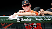 Jun 14, 2025; Baltimore, Maryland, USA; Baltimore Orioles interim manager Tony Mansolino (36) looks on before a game against the Los Angeles Angels at Oriole Park at Camden Yards.