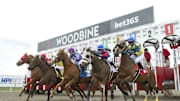 Toronto, ON April 26, 2025 Woodbine Racetrack. Thoroughbred's break from the starting gate 1st race of the 128 day meet.