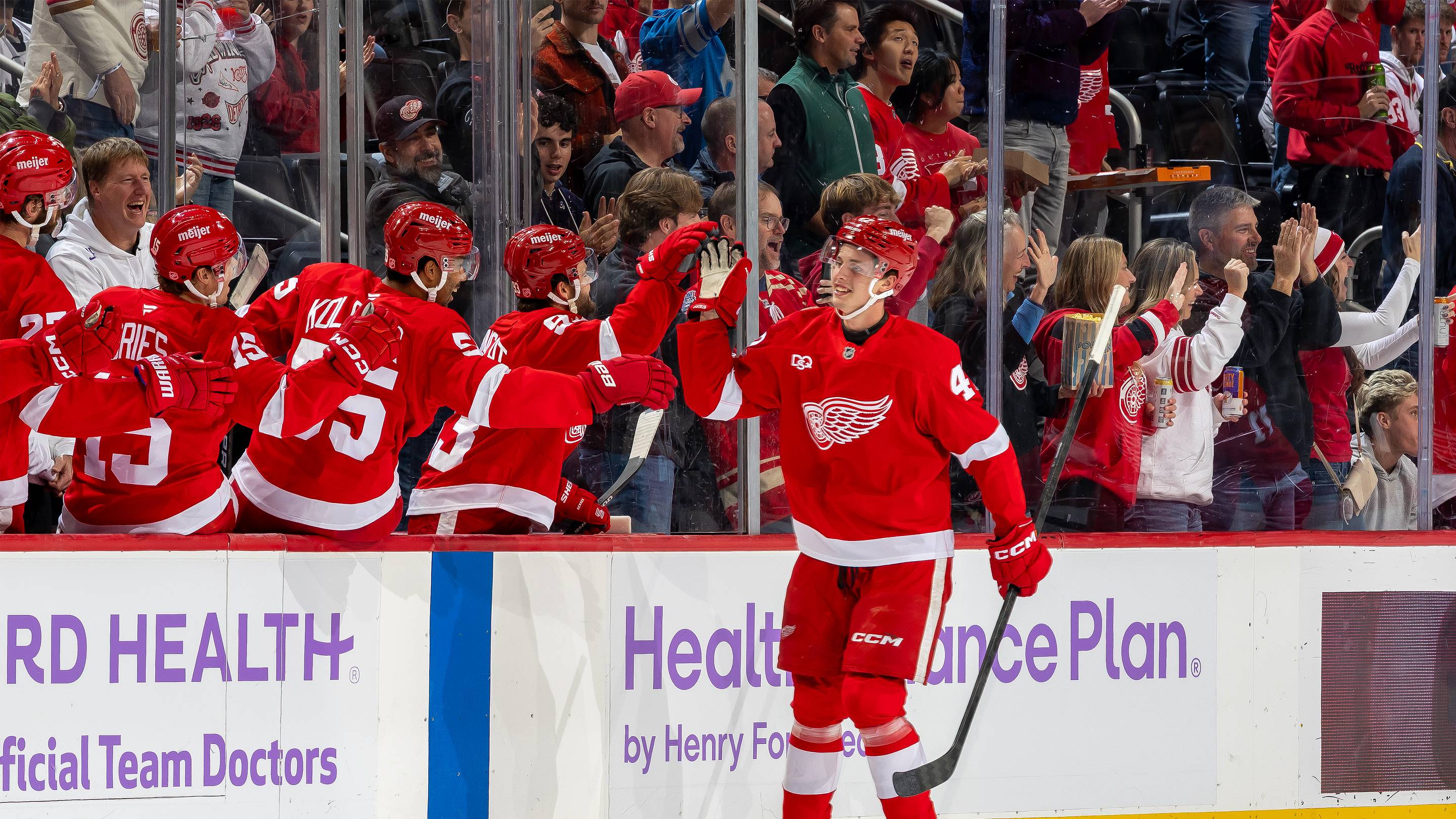Red Wings’ Anton Johansson notches a week of NHL firsts