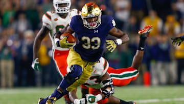 Josh Adams, Miami v Notre Dame, 2016