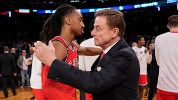 Big East Basketball Tournament - Quarterfinal; St. John's basketball head coach Rick Pitino and guard Daniss Jenkins