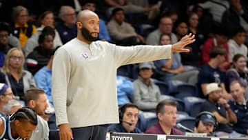Villanova v Robert Morris; Villanova basketball head coach Kyle Neptune coaches in a Big East basketball game