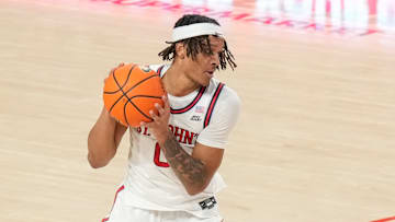Fordham v St. John's; St. John's basketball forward Aaron Scott plays for the Red Storm