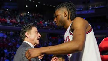 Creighton v St. John's; St. John's basketball center Zuby Ejiofor and head coach Rick Pitino