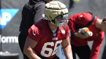 San Francisco 49ers center Drake Nugent