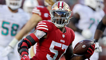 San Francisco 49ers linebacker Dre Greenlaw (57)
