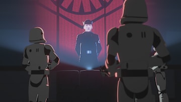 STAR WARS RESISTANCE - "No Escape: Part 1" - Kaz, Neeku, Torra devise a plan to free their friends, but itÕs upended when Kaz bears witness to the full might of the First Order. This episode of "Star Wars Resistance" airs Sunday, March 10 (10:00 - 10:30 P.M. EST) on Disney Channel. (Disney Channel)
GENERAL HUX
