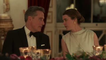 The Diplomat. (L to R) Rufus Sewell as Hal Wyler, Keri Russell as Kate Wyler in episode 206 of The Diplomat. Cr. Courtesy of Netflix © 2024