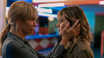 (L to R) Toni Collette as Laura Oliver, Bella Heathcote as Andy Oliver in episode 106 of Pieces of Her