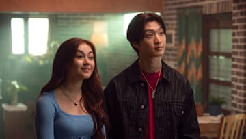 (L to R) Anna Cathcart as Kitty Song Covey, Sang Heon Lee as Min Ho Moon in episode 205 of XO, Kitty