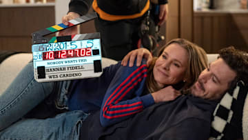 Nobody Wants This. (L to R) Kristen Bell as Joanne, Adam Brody as Noah in episode 201 of Nobody Wants This. Cr. Erin Simkin/Netflix © 2025