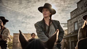 THE ABANDONS. Lena Headey as Fiona Nolan in The Abandons. Cr. MATTHIAS CLAMER/Netflix © 2024