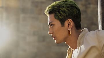One Piece. Mackenyu Arata as Roronoa Zoro in episode 101 of One Piece. Cr. Joe Alblas/Netflix © 2023