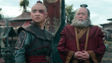 Avatar: The Last Airbender. (L to R) Dallas Liu as Prince Zuko, Paul Sun-Hyung Lee as Iroh in season 1 of Avatar: The Last Airbender. Cr. Courtesy of Netflix © 2024