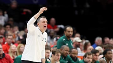 Nov 25, 2024; Columbus, Ohio, USA;  Green Bay Phoenix head coach Doug Gottlieb reacts to a call during the second half against the Ohio State Buckeyes at Value City Arena. Mandatory Credit: Joseph Maiorana-Imagn Images
