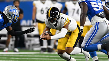 Pittsburgh Steelers quarterback Justin Fields. 