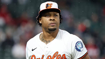 May 27, 2025; Baltimore, Maryland, USA; Baltimore Orioles pitcher Gregory Soto (65) looks on during the sixth inning against the St. Louis Cardinals at Oriole Park at Camden Yards. Mandatory Credit: Daniel Kucin Jr.-Imagn Images