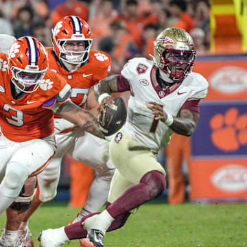 The Clemson defense limited Florida State quarterback Tommy Castellanos and the elite Seminole rushing attack on Saturday. 