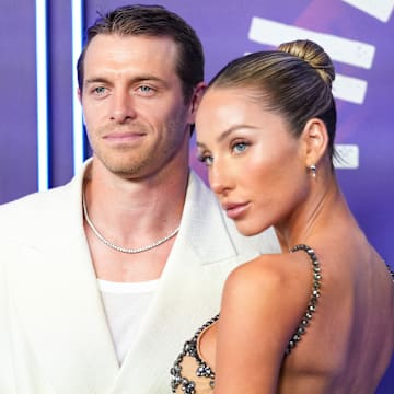 Braxton Berrios and Alix Earle attend SNL50: The Homecoming Concert At Radio City Music Hall in New York City in February 2025.