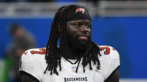 Tampa Bay Buccaneers cornerback Tavierre Thomas (37) smiles after their game against the Detroit Lions  