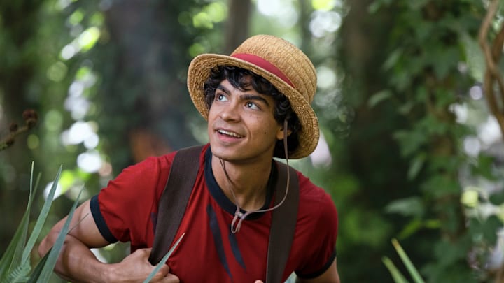 Iñaki Godoy as Monkey D. Luffy in season 2 of One Piece. Cr. Casey Crafford/Netflix © 2025