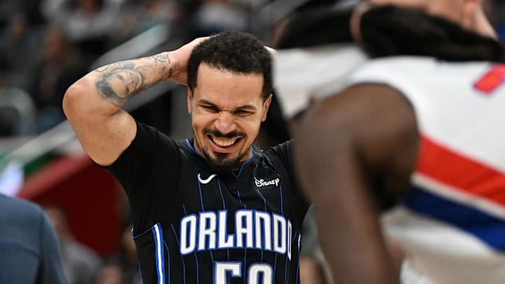 Orlando Magic guard Cole Anthony was visibly upset after his dive for a loose ball seriously injured Pistons guard Jaden Ivey.