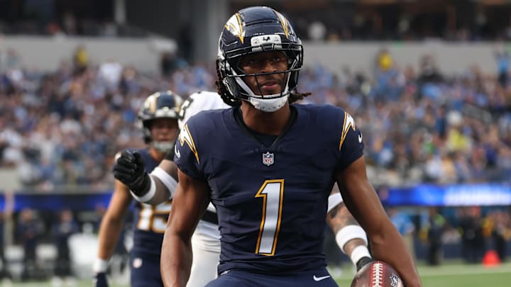 Los Angeles Chargers wide receiver Quentin Johnston. Los Angeles Chargers wide receiver Quentin Johnston.