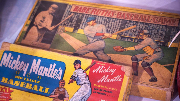Board games, including the Babe Ruth and Mickey Mantle Baseball Games are seen at Vintage Indy Sports, Board games, including the Babe Ruth and Mickey Mantle Baseball Games are seen at Vintage Indy Sports,