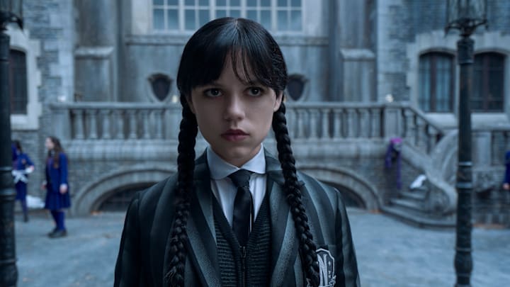 Wednesday. Jenna Ortega as Wednesday in episode 202 of Wednesday. 