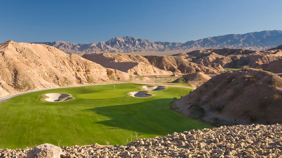 A view from the drop-off to the 4th green at Conestoga Golf Club.