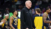 Mar 27, 2025; Washington, District of Columbia, USA: Indiana Pacers head coach Rick Carlisle looks on during the first half against the Washington Wizards at Capital One Arena. Mandatory Credit: Daniel Kucin Jr.-Imagn Images