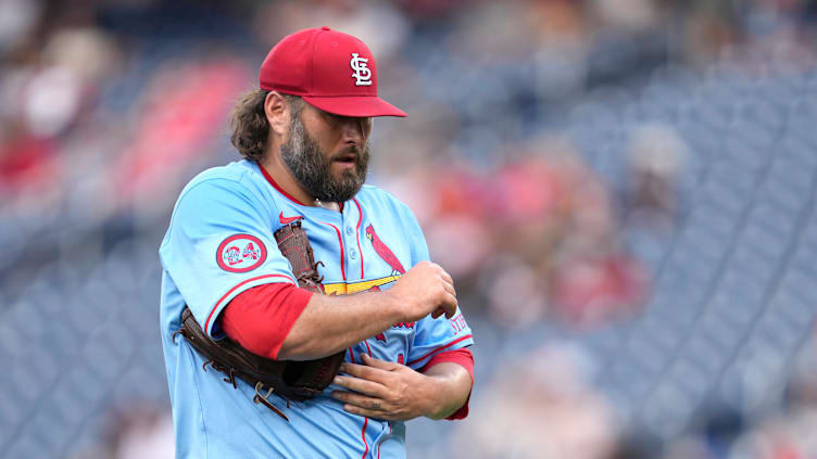 Lance Lynn pitches against the Washington Nationals