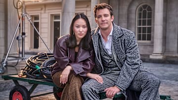 Bridgerton. (L to R) Yerin Ha, Luke Thompson of Bridgerton. 