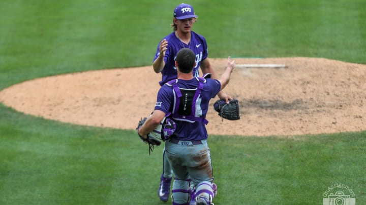 Ben Abeldt and Karson Bowen post-game