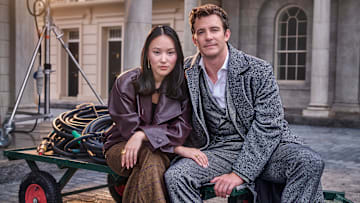 Bridgerton. (L to R) Yerin Ha, Luke Thompson of Bridgerton