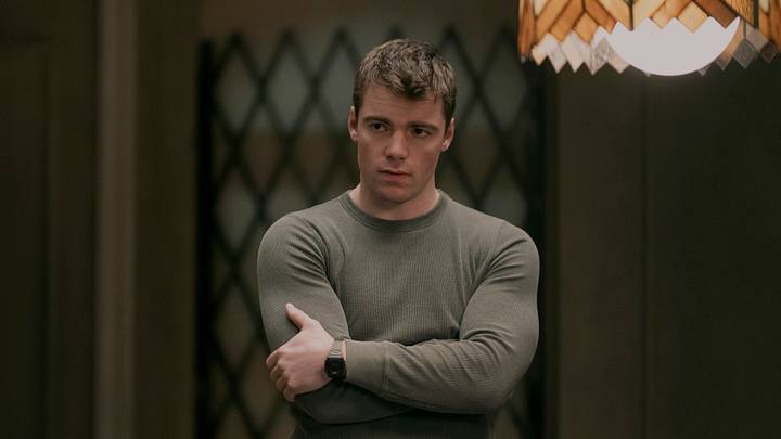 The Night Agent. Gabriel Basso as Peter Sutherland in episode 202 of The Night Agent