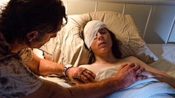 Andrew Lincoln as Rick Grimes and Chandler Riggs as Carl Grimes - The Walking Dead _ Season 6, Episode 9 - Photo Credit: Gene Page/AMC