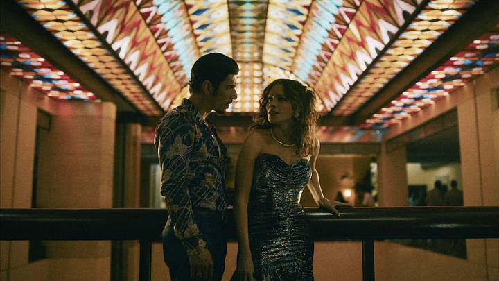 Griselda. Alberto Guerra as Dario, Sofia Vergara as Griselda in episode 103 of Griselda. Cr. Courtesy of Netflix © 2023