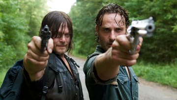 Andrew Lincoln as Rick Grimes and Norman Reedus as Daryl Dixon - The Walking Dead _ Season 6, Episode 10 - Photo Credit: Gene Page/AMC