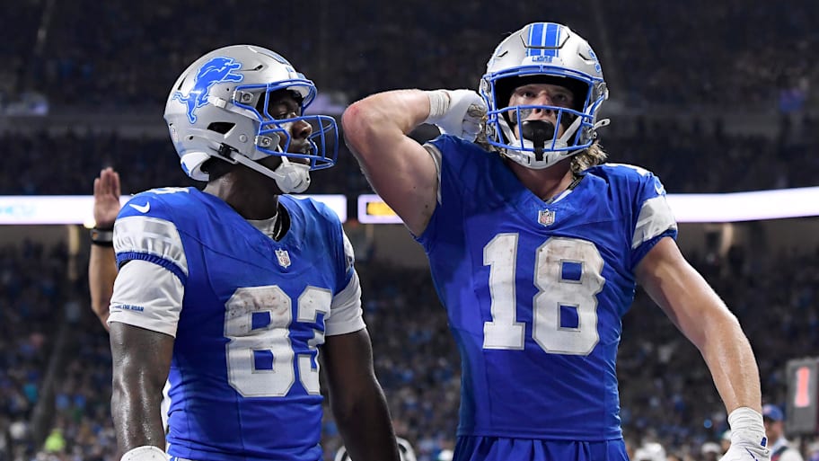 Rookie wide receivers Isaac TeSlaa and Jackson Meeks both had strong preseason outings for the Lions against the Dolphins | Eamon Horwedel-Imagn Images
