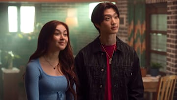 XO, Kitty. (L to R) Anna Cathcart as Kitty Song Covey, Sang Heon Lee as Min Ho Moon in episode 205 of XO, Kitty. Cr. Park Young-Sol/Netflix © 2024