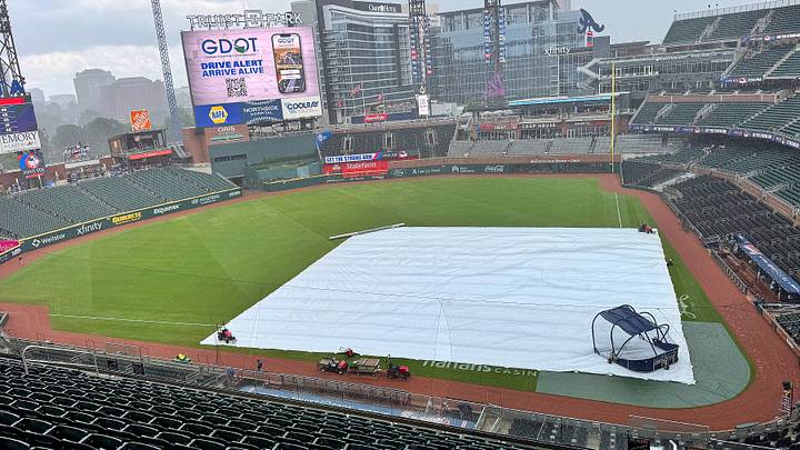 Atlanta Braves rain delay