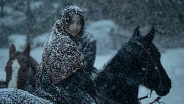 AMERICAN PRIMEVAL. Shawnee Pourier as Two Moons in Episode 105 of American Primeval