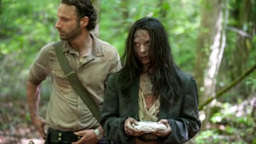 Rick Grimes (Andrew Lincoln) and Clara (Kerry Condon) - The Walking Dead _ Season 4, Episode 1 - Photo Credit: Gene Page/AMC