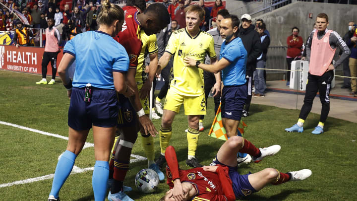 McCarty was sent off in the final moments against RSL.
