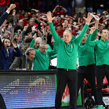 Tom Izzo was just as stunned as everybody else after Tre Holloman's halfcourt heave won the game for Michigan State on Wednesday night.