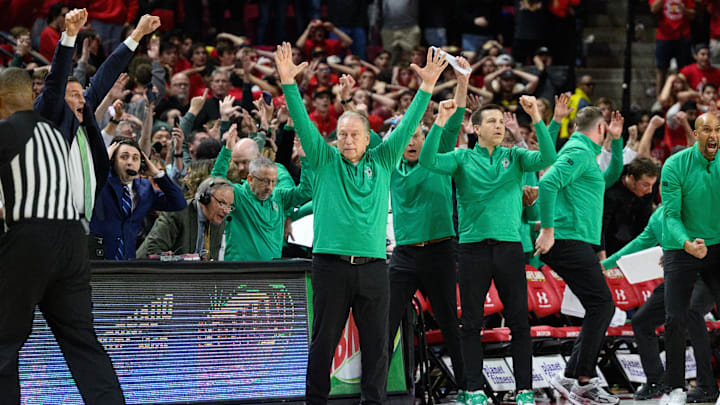 Tom Izzo was just as stunned as everybody else after Tre Holloman's halfcourt heave won the game for Michigan State on Wednesday night. Tom Izzo was just as stunned as everybody else after Tre Holloman's halfcourt heave won the game for Michigan State on Wednesday night.