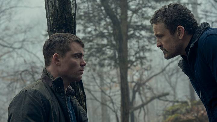 The Night Agent. (L to R) Gabriel Basso as Peter Sutherland, David Lyons as Adam in episode 305 of The Night Agent