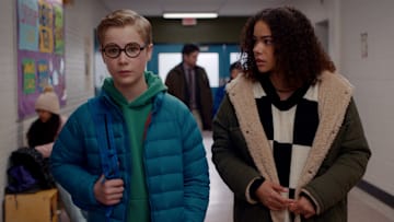 (L to R) Diesel La Torraca as Austin Miller, Antonia Gentry as Ginny Miller in episode 302 of Ginny & Georgia